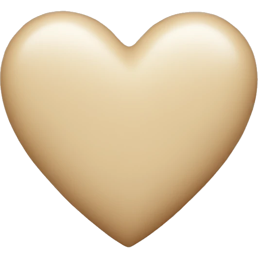 beige love heart emoji