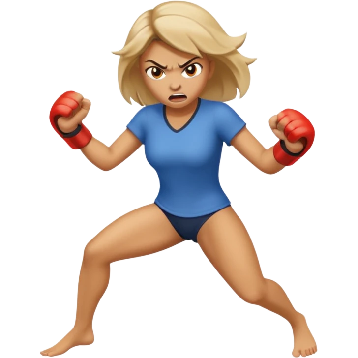 Woman angry kickin emoji