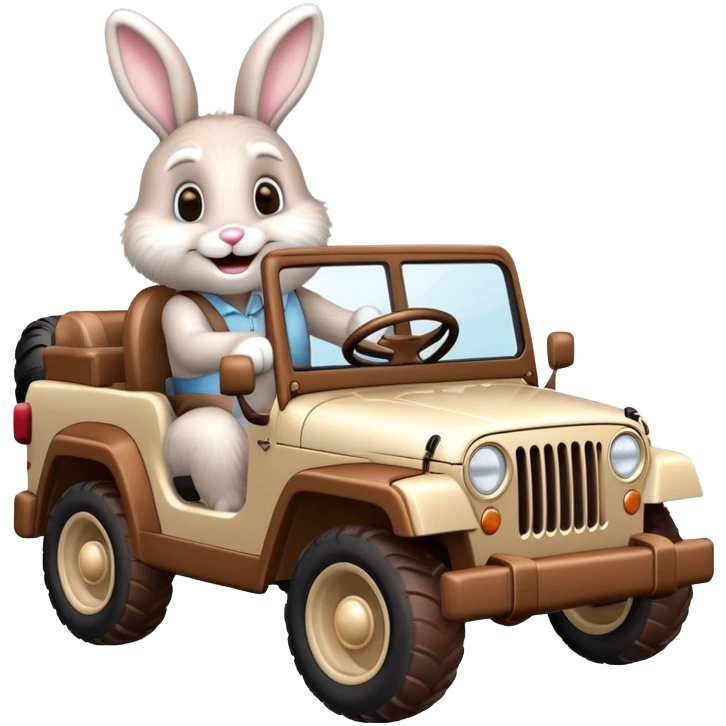 Easter bunny inna jeep emoji