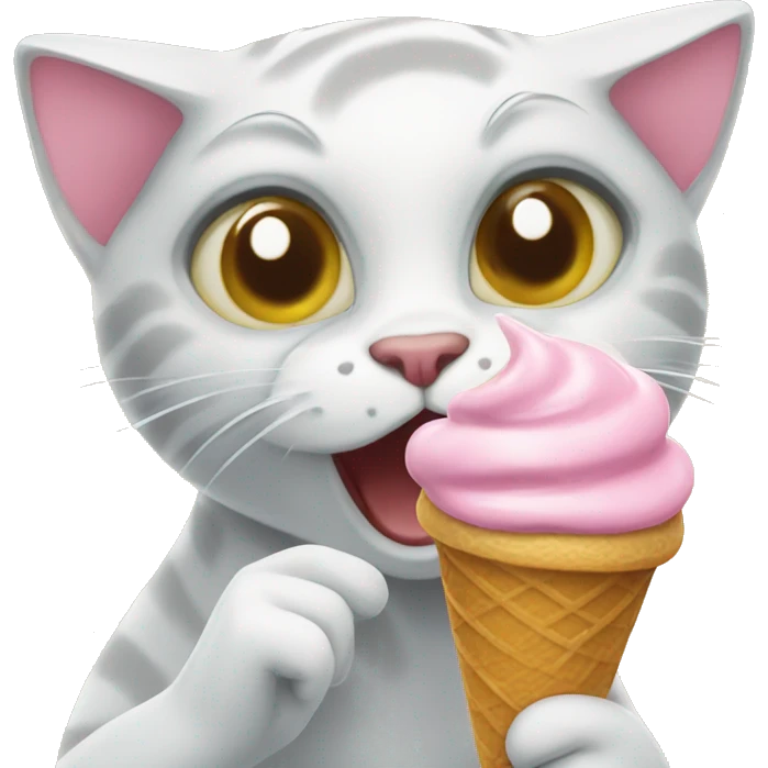 Cat eating ice cream  emoji