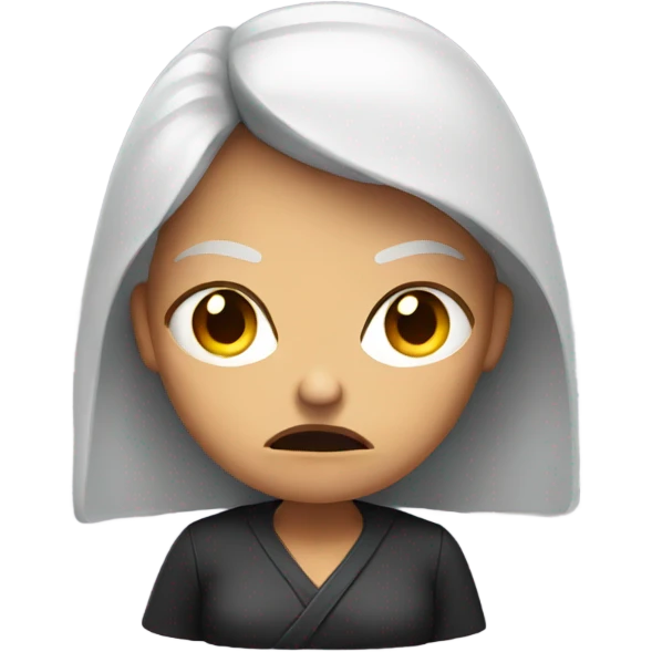 Angry woman with glare emoji