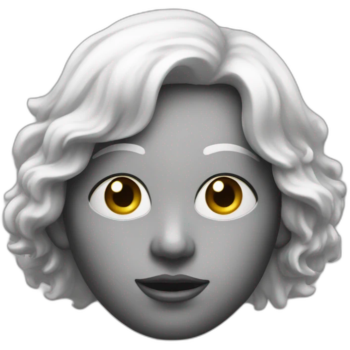 Visage-noir-avec-des-yeux-blancs-et-dès-dent-blanche emoji
