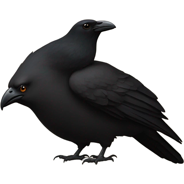 Crow and a hog emoji