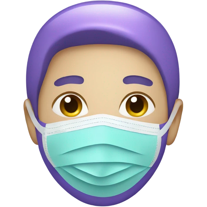 medical mask purple emoji