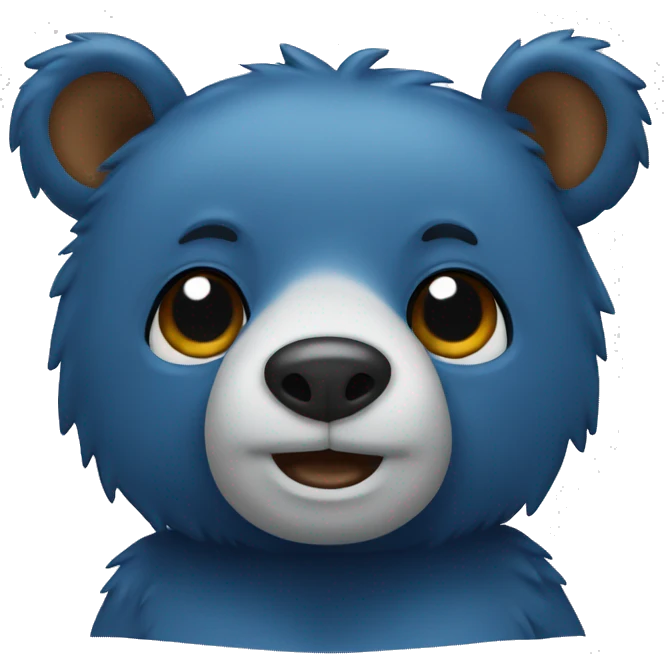 Bear blue emoji