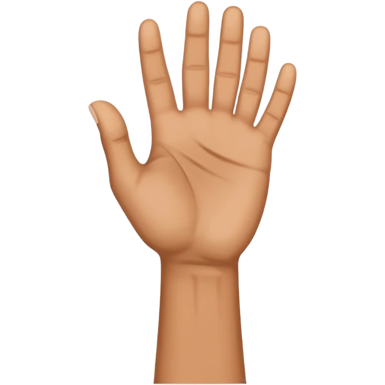  دست راست از مچ توسط دست چپ گرفته شده به سمت بالا emoji