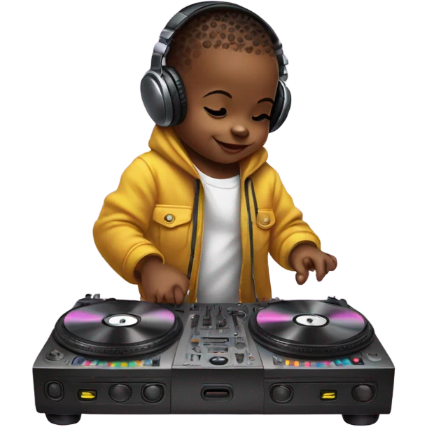 Dj as a baby emoji