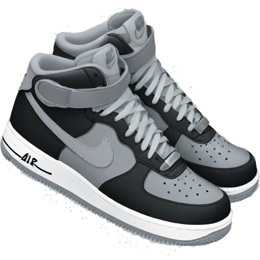nike air forces black and grey emoji