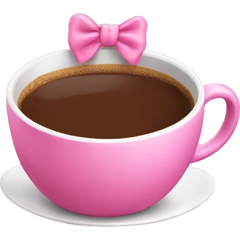 pink coffee with bow emoji
