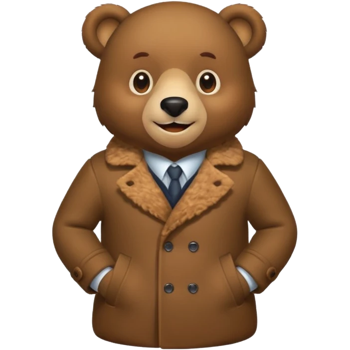 bear wearing coat emoji