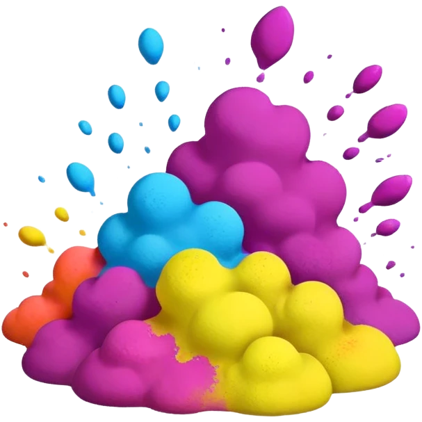 Holi colour in air emoji