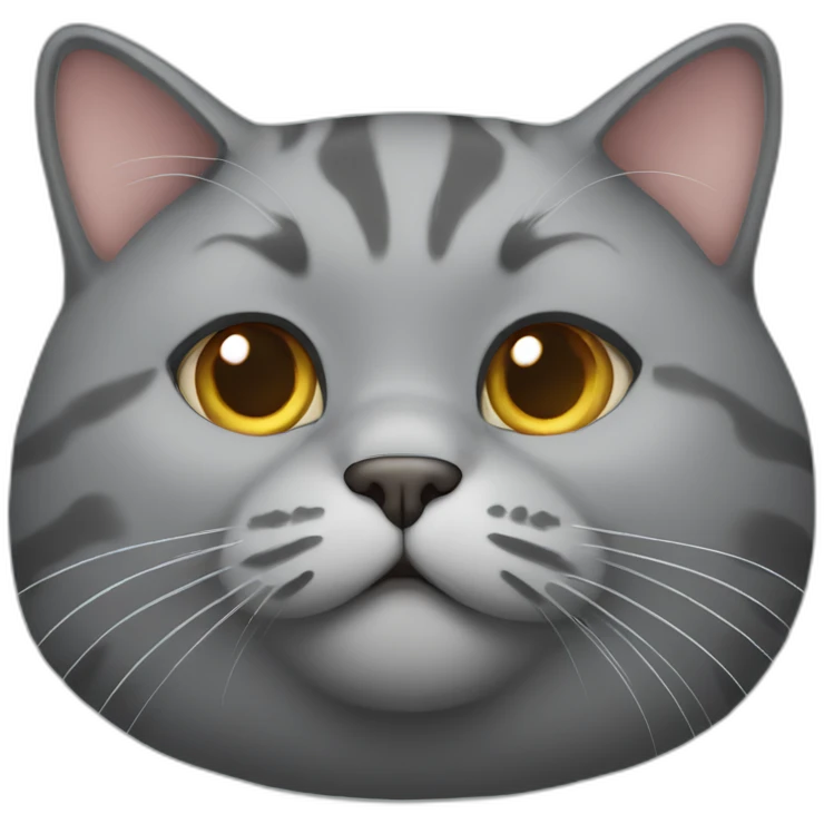 Fat gray cat emoji