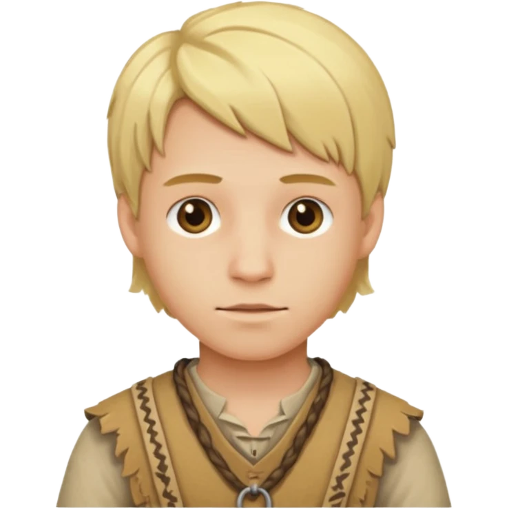 Young Blond Stone Age Man – Wearing primitive clothes.




 emoji