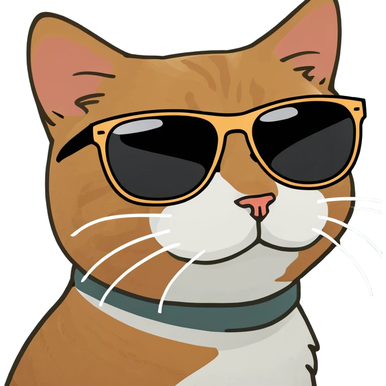 Cat with sunglasses emoji