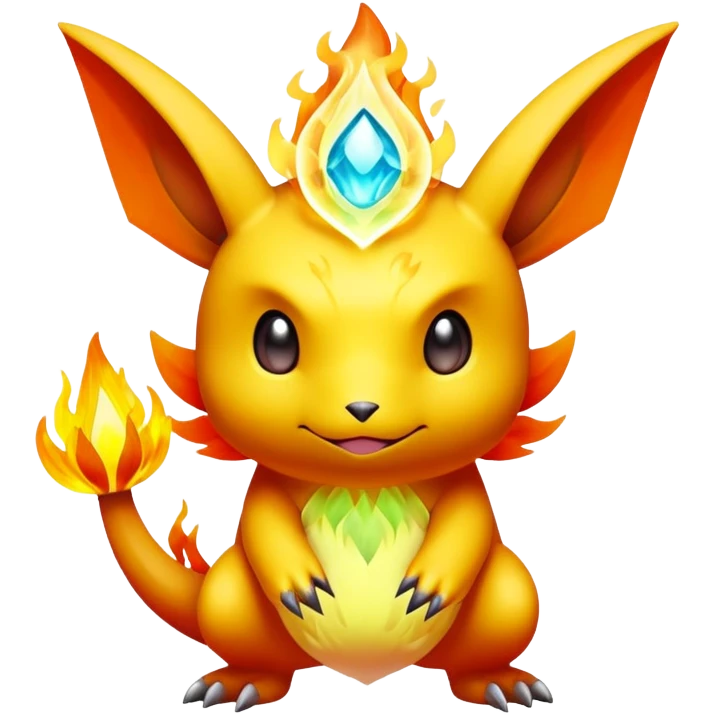 Elemental magical natural Pokémon-Fakémon-creature emoji