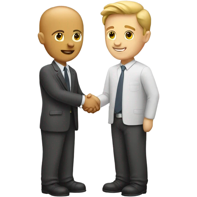 White male shaking hands  emoji