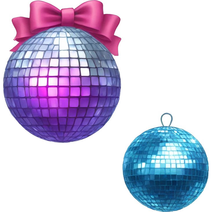 Disco ball and with a bow emoji