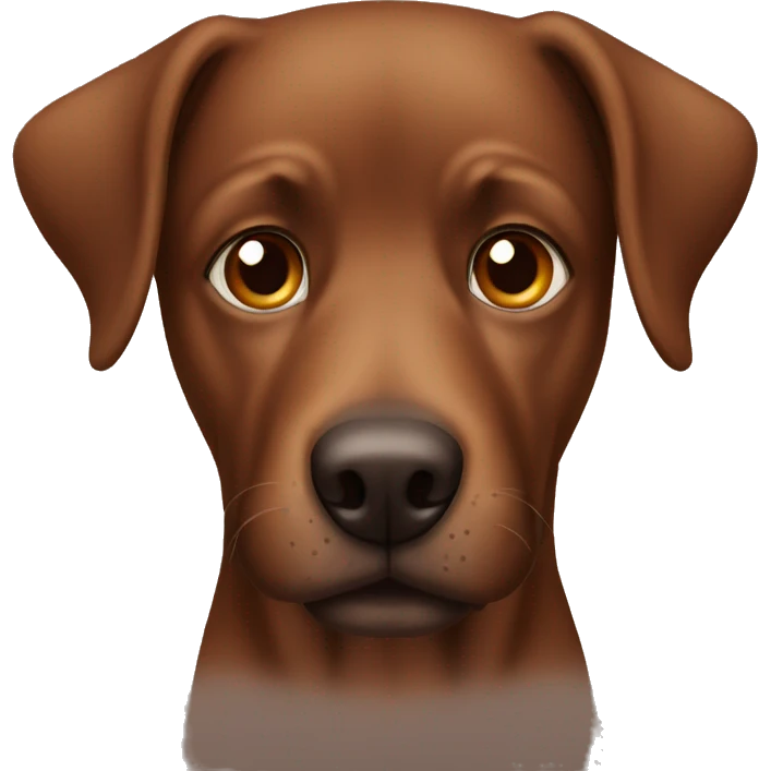 Brown dog with brown eyes  emoji