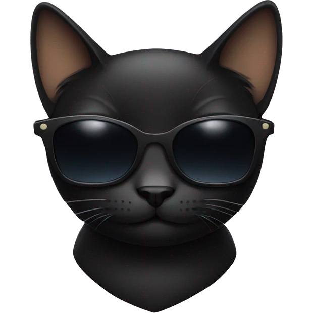 Black Cat with sunglasses emoji