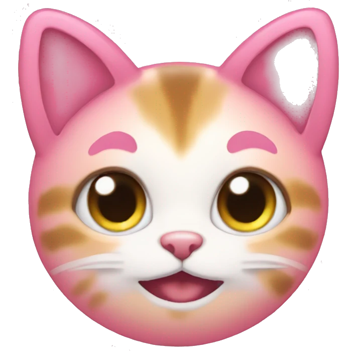 Pink heart with cat ears emoji