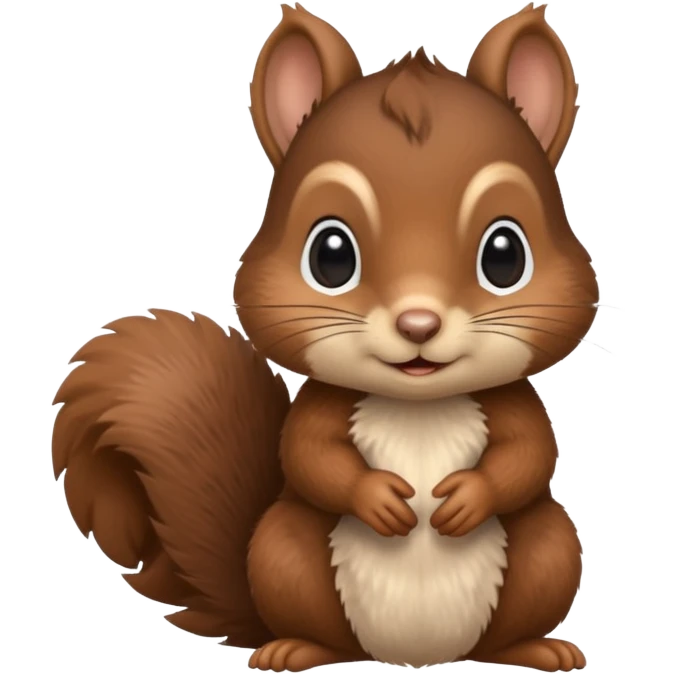 baby squirrel dark brown emoji