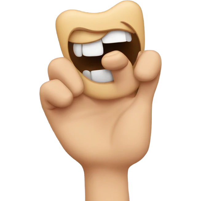 Using fingers to lift the corners of the mouth to make a smile emoji