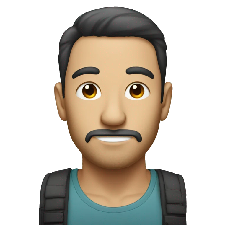 guy with stubble with a huge nose and long hai emoji
