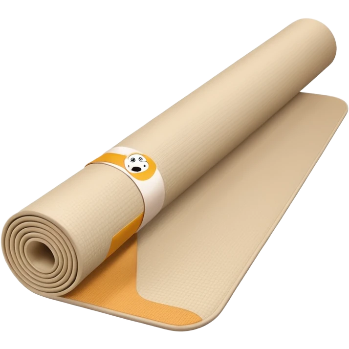 beige half rolled out yoga mat emoji