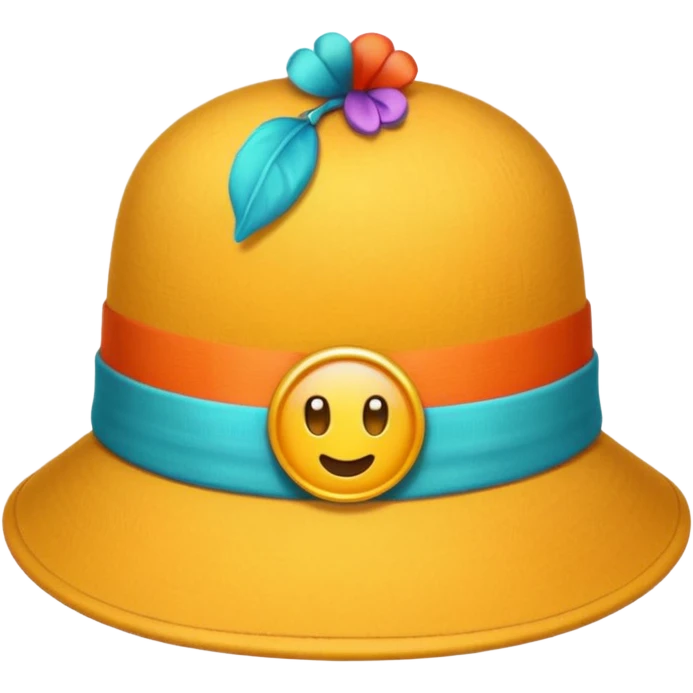colorful hat emoji