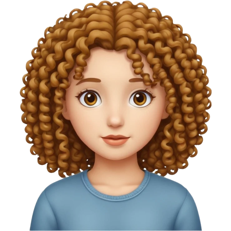 دختر مو فرفری emoji