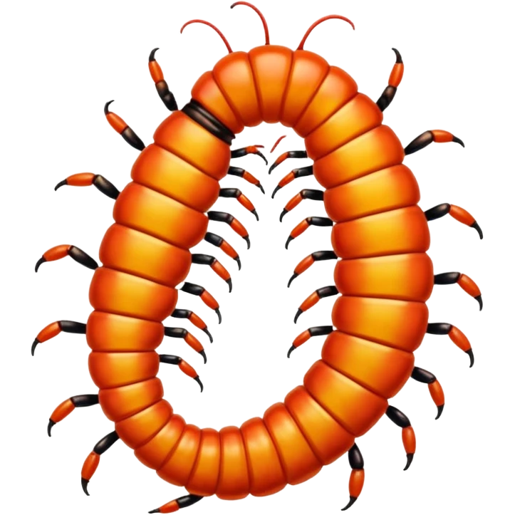 Centipedes kissing emoji