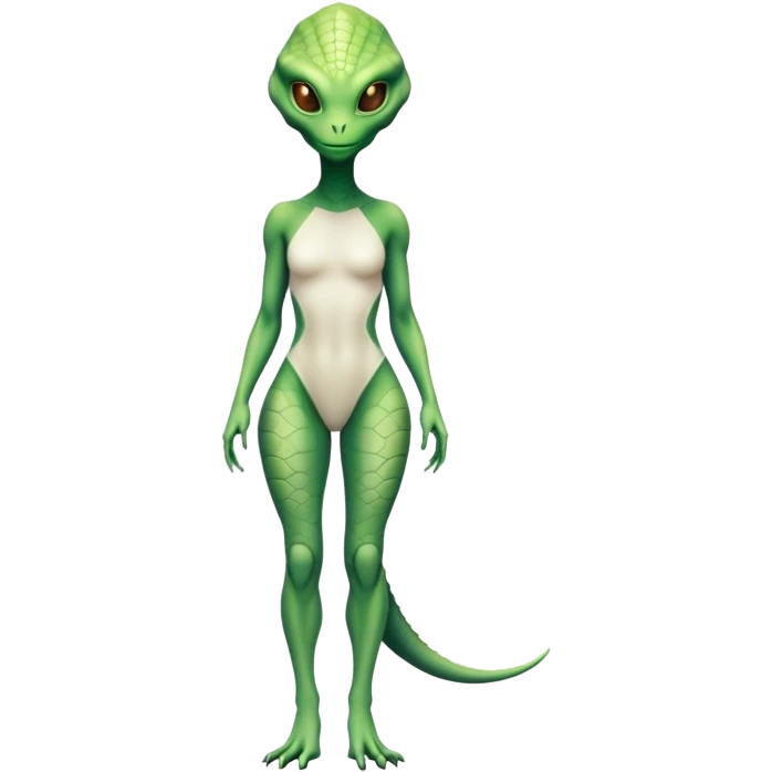 a Reptilian alien white woman, full body emoji