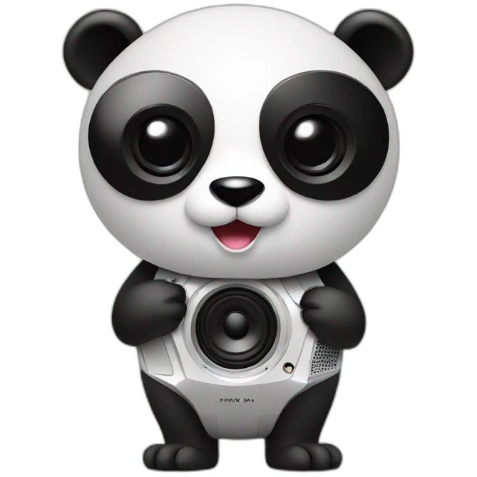 panda with a speaker emoji