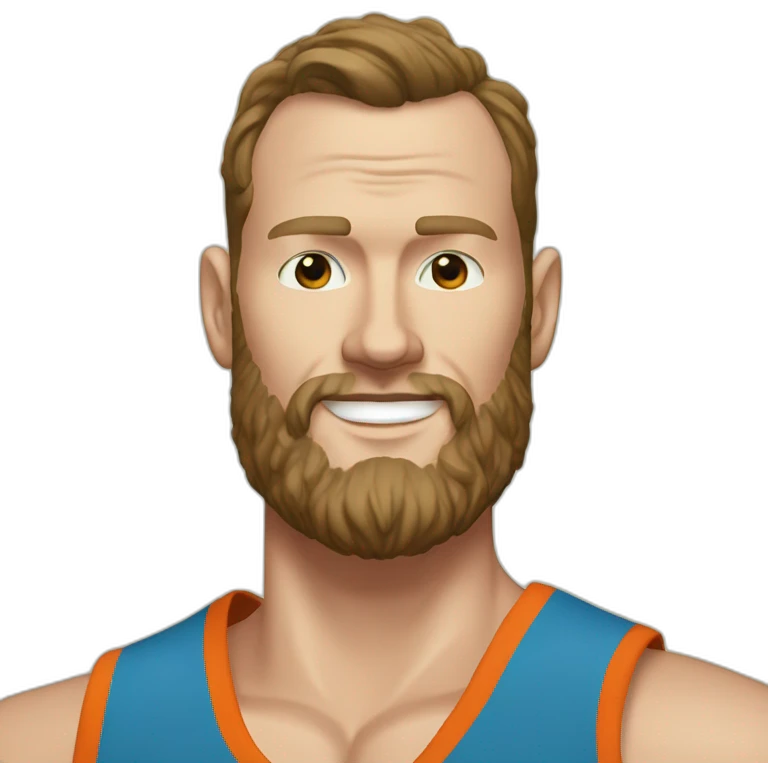 Jonathan Toews as beach bum with beard emoji