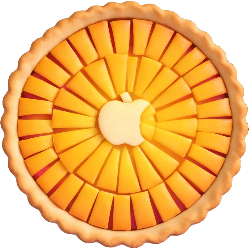 apple tart seen from above emoji