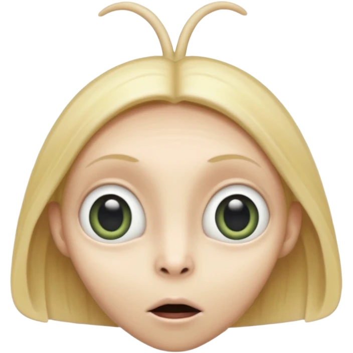 blonde hair alien emoji
