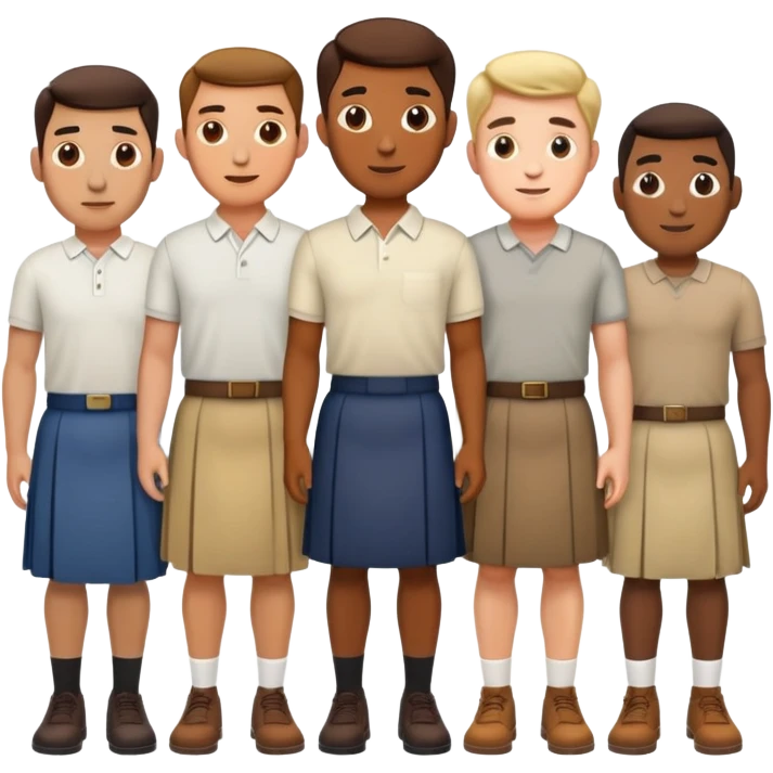 Men with a skirt emoji