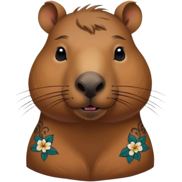 a capypara having tattoo emoji
