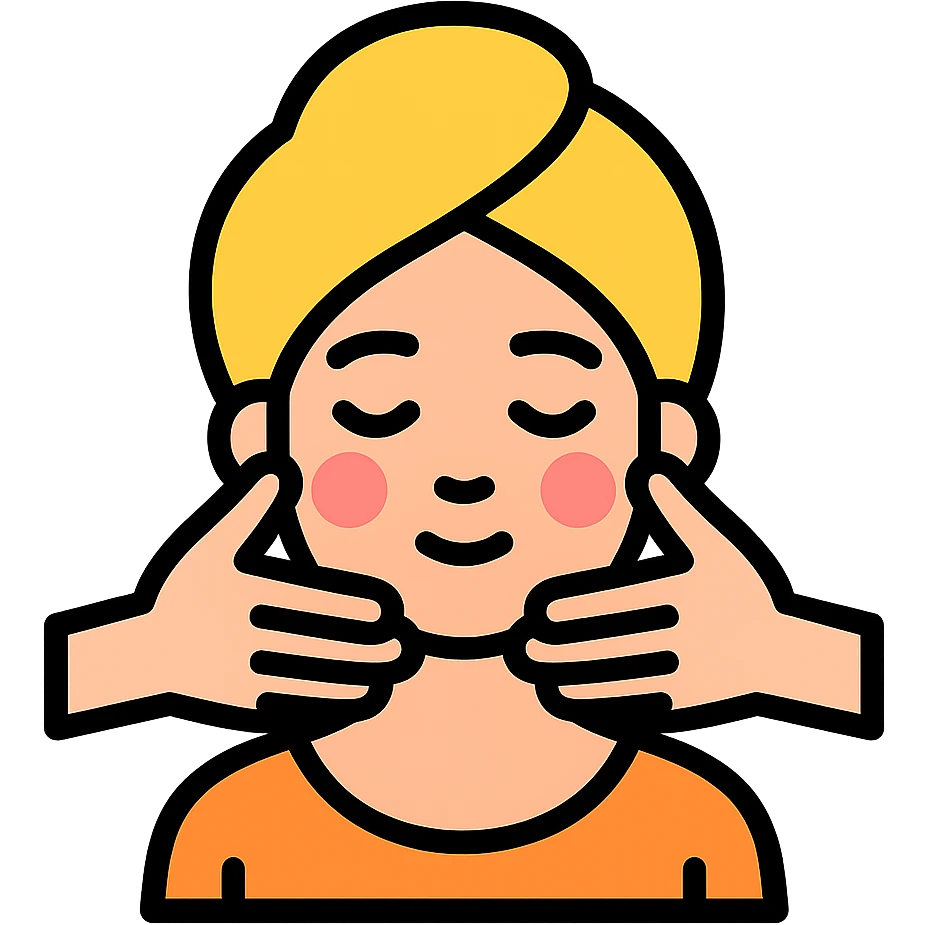 woman face massage emoji