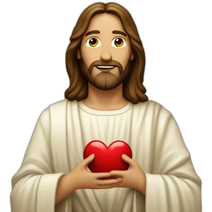 Jesus Christ with a heart emoji