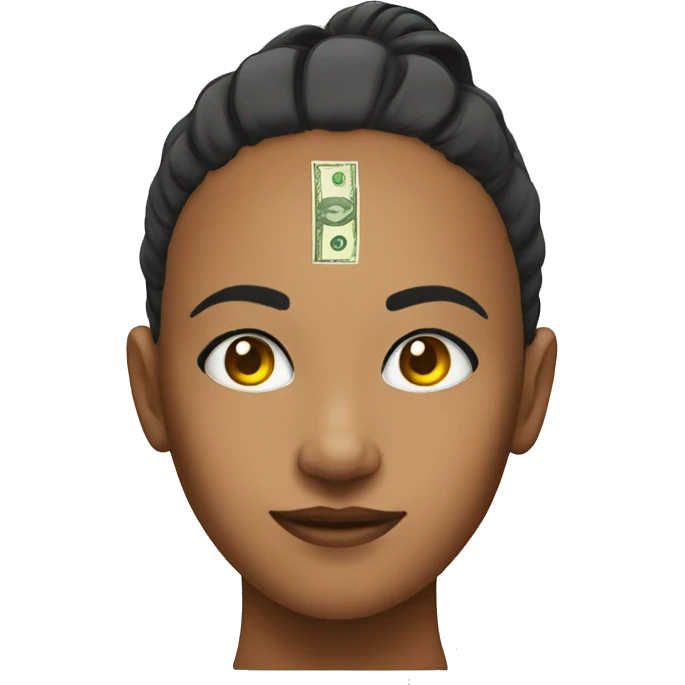 money on her forehead emoji