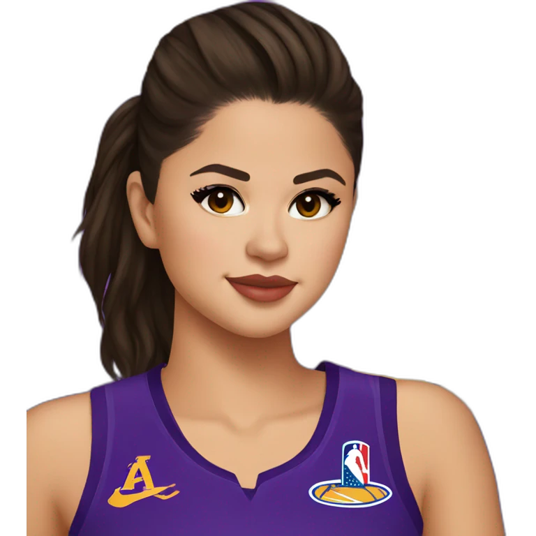selena gomez in lakers jersey emoji