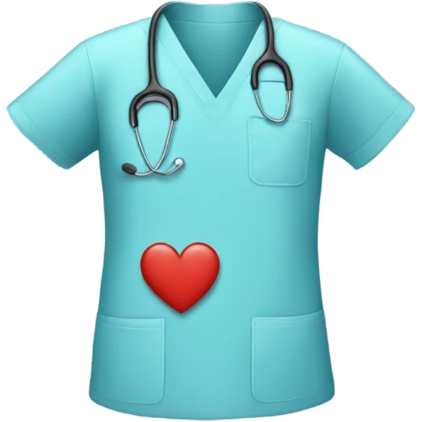 heart with a scrub top emoji