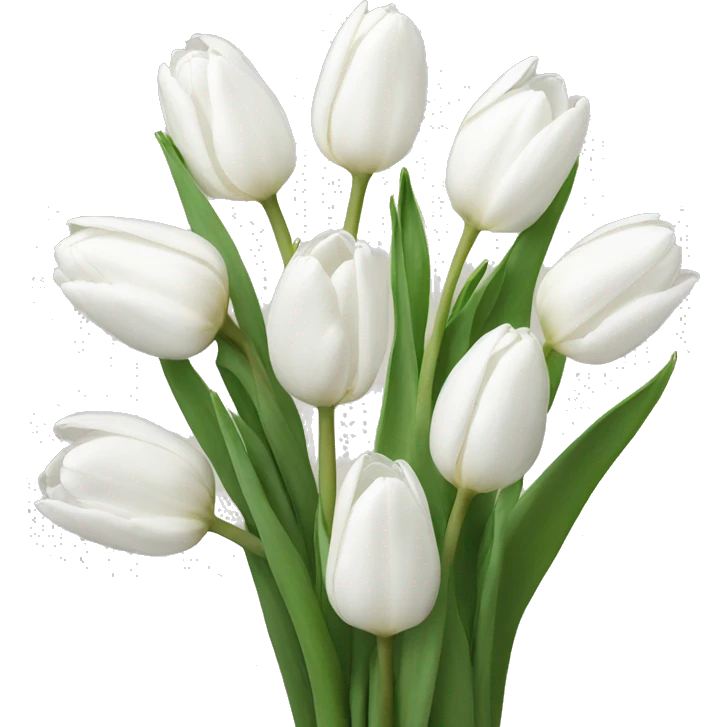 White tulips emoji