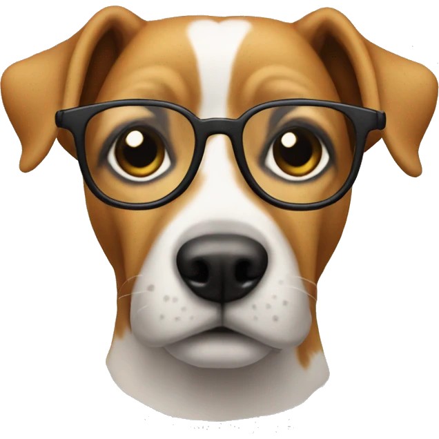 Dog with glasses  emoji