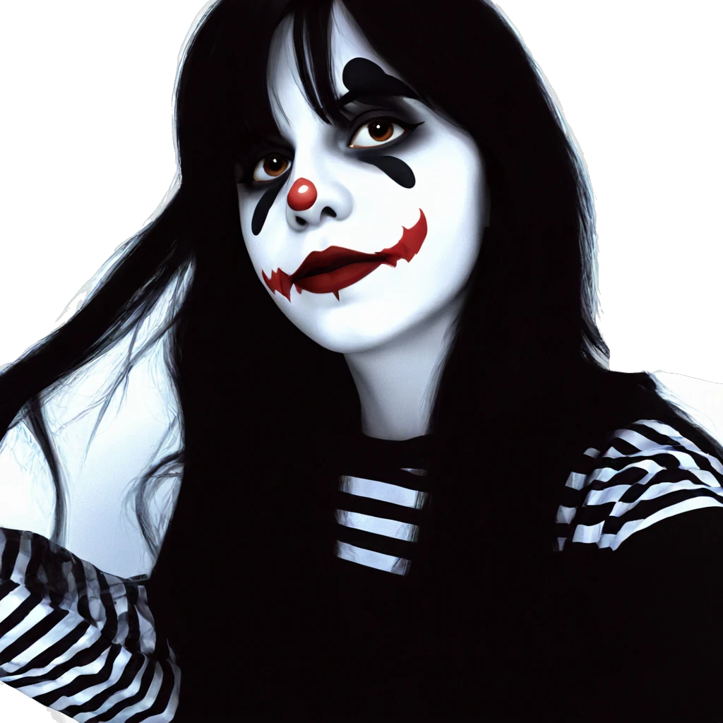 haunting beauty with facepaint emoji