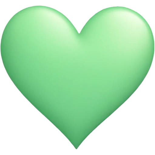 Pastel green heart  emoji