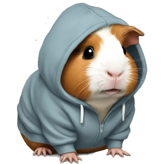 guinea pig wearing a hoodie emoji