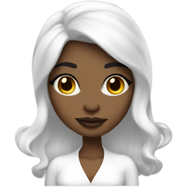 White coquette matte emoji