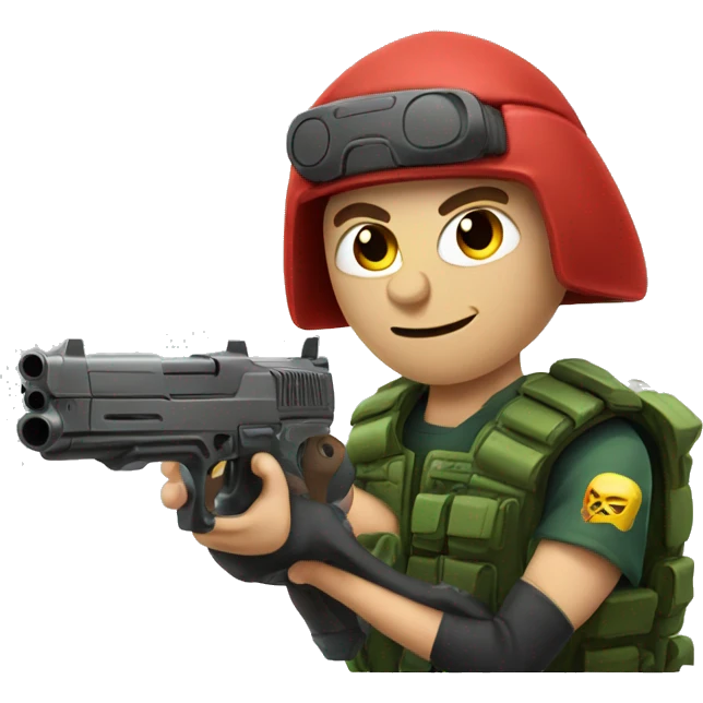 Lithuanian gamer with guns emoji